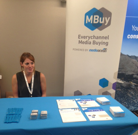 Mbuy employee attends sponsorship booth at Hospital Summit